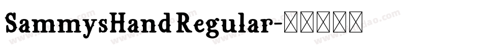 SammysHand Regular字体转换